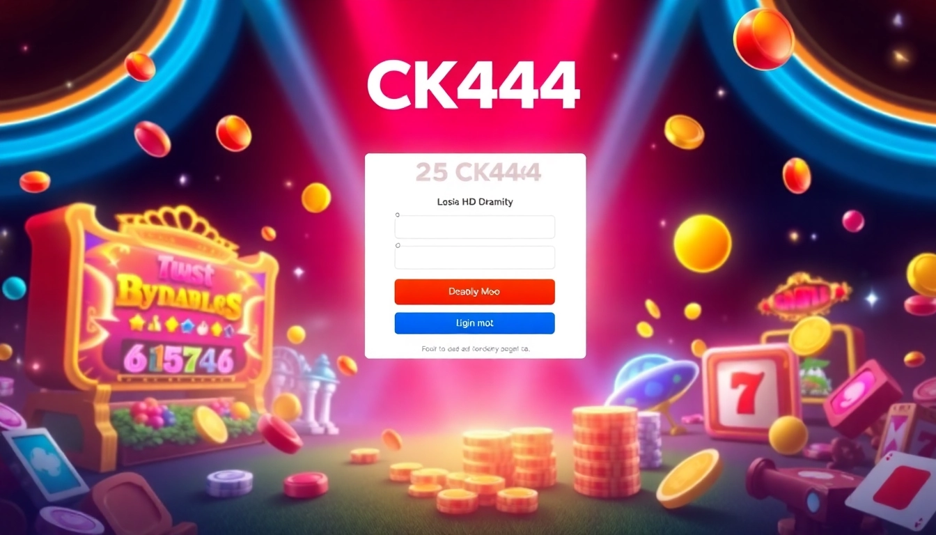 Secure ck4444 login page with modern interface, emphasizing fast access to top online casino games and sports betting in Bangladesh.