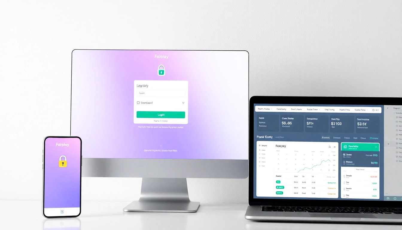 Fairplay login page showing secure access with easy navigation on desktop and mobile for quick account sign-in.
