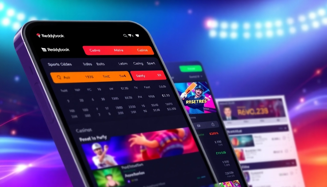 A user-friendly Reddybook App interface for sports betting and casino games with live odds and smooth navigation, ideal for Indian players.