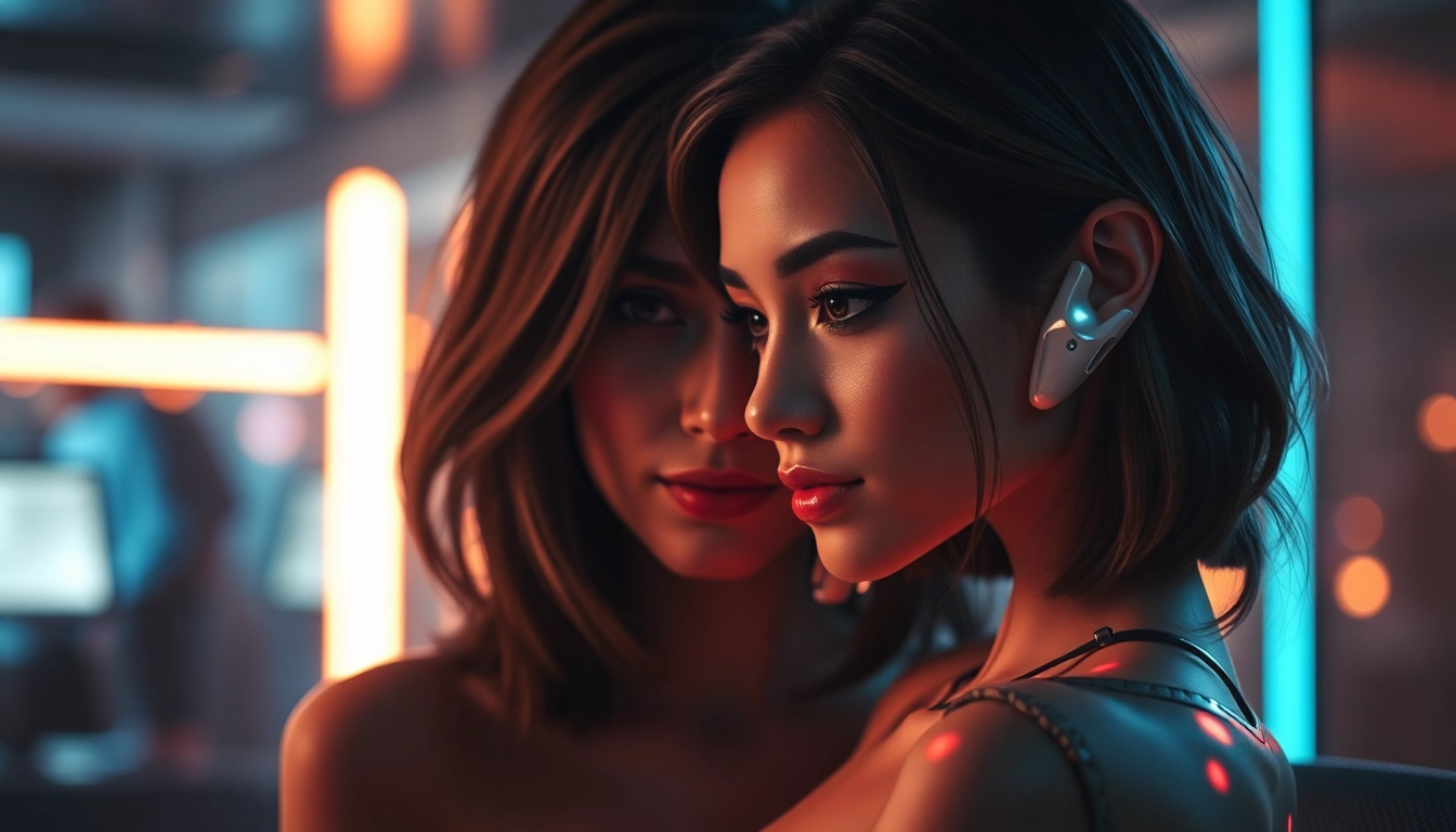 Detailed AI girlfriend NSFW scene with realistic features and seductive expression for adult audiences.