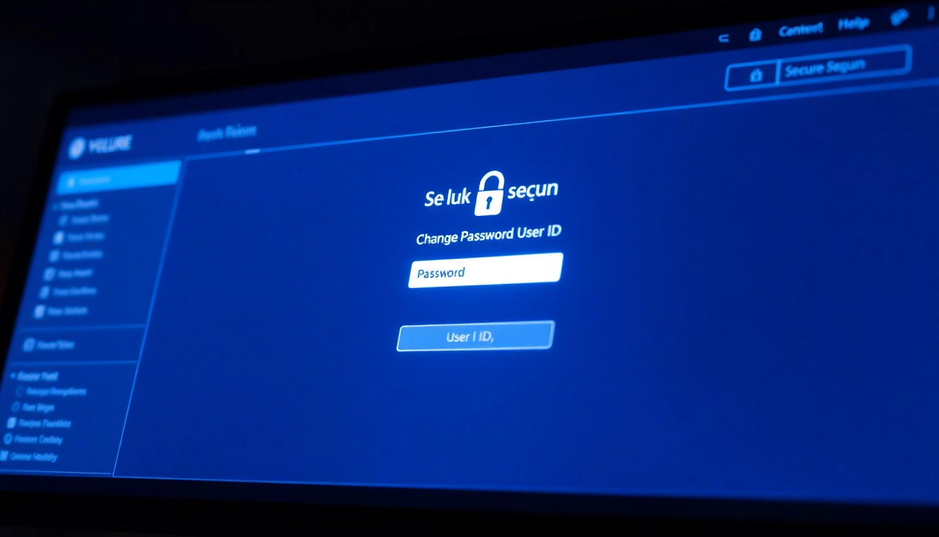 Secure Lotus365 Blue login interface with change password and user ID options, highlighting safety features for users.
