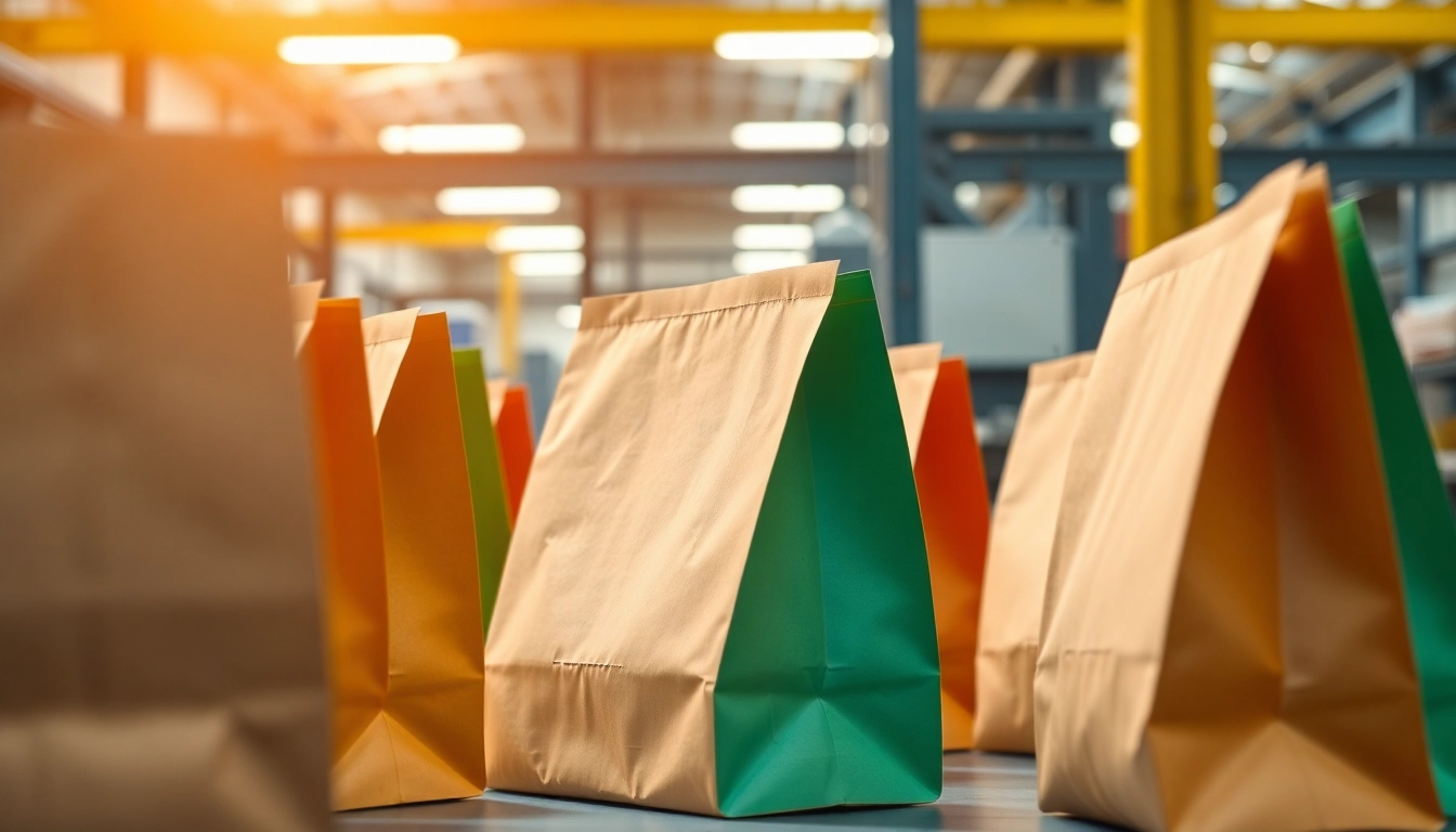 High-quality torba papierowa held by a worker in a packaging facility, emphasizing eco-friendly