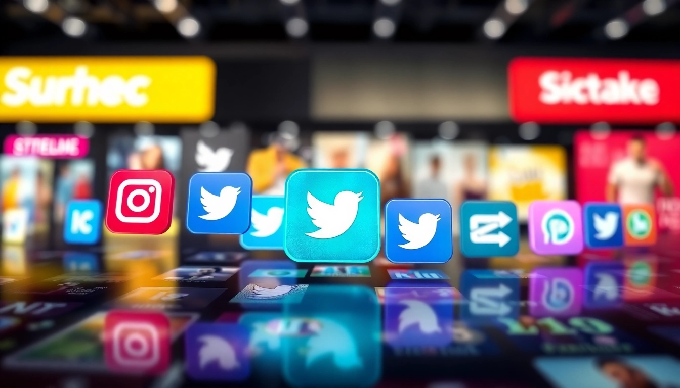 Graphic highlighting latest social commerce updates with vibrant icons and shopping elements
