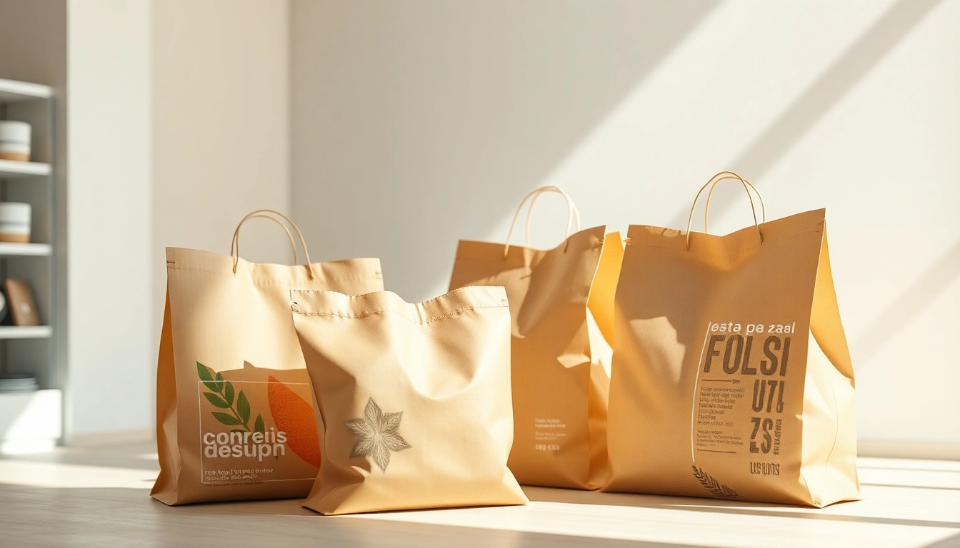 High-quality eco-friendly torba papierowa bag being held in a retail environment, emphasizing