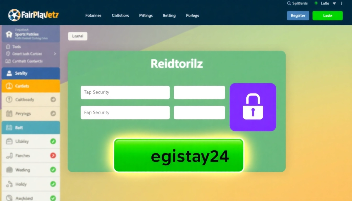 Easy FairPlay24 register process on a sleek online betting platform with secure login and