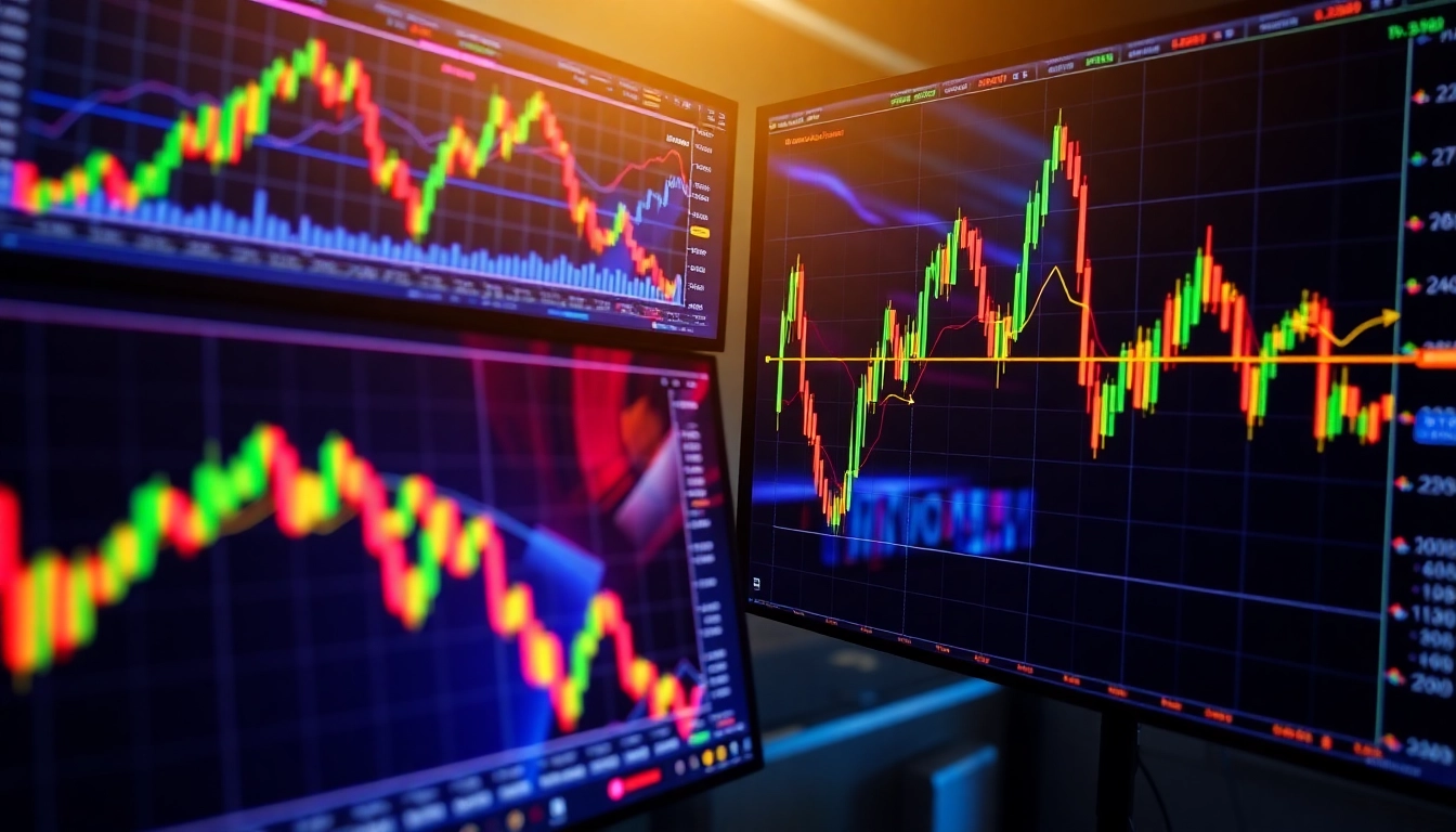 Trading view platform showcasing real-time market charts with clear signals and analytical